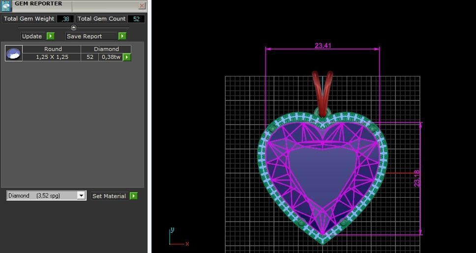 Heart pendant Model 5916 3D print model_7