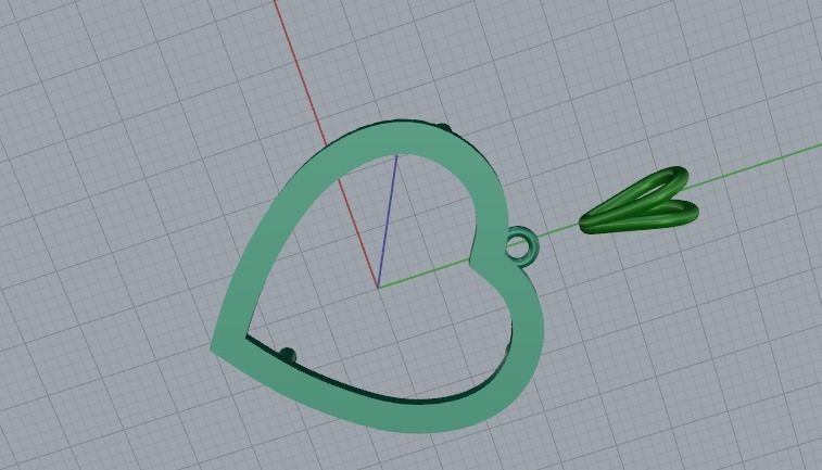 Heart pendant Model 5916 3D print model_4