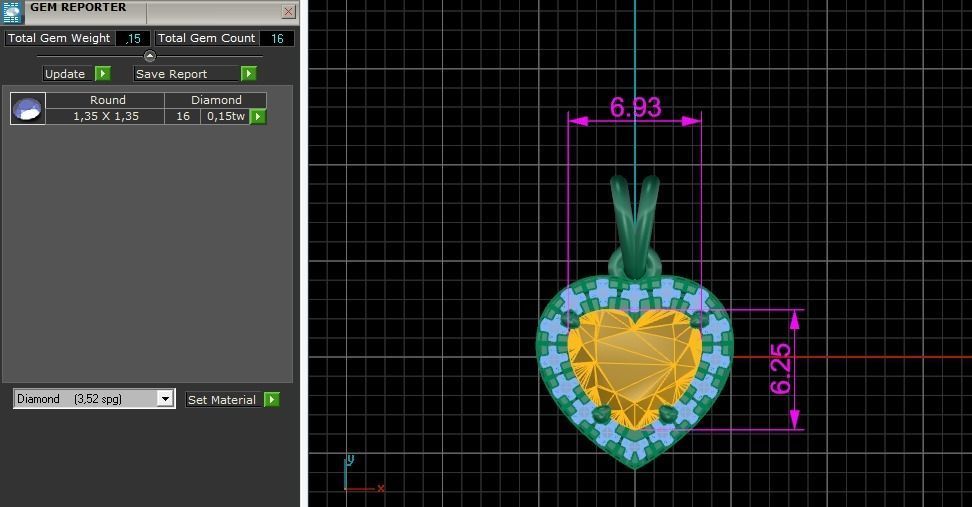 Heart pendant Model 5903 3D print model_7