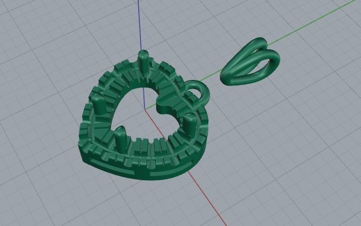 Heart pendant Model 5903 3D print model_2