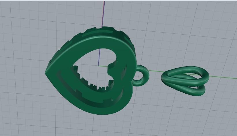 Heart pendant Model 5903 3D print model_4