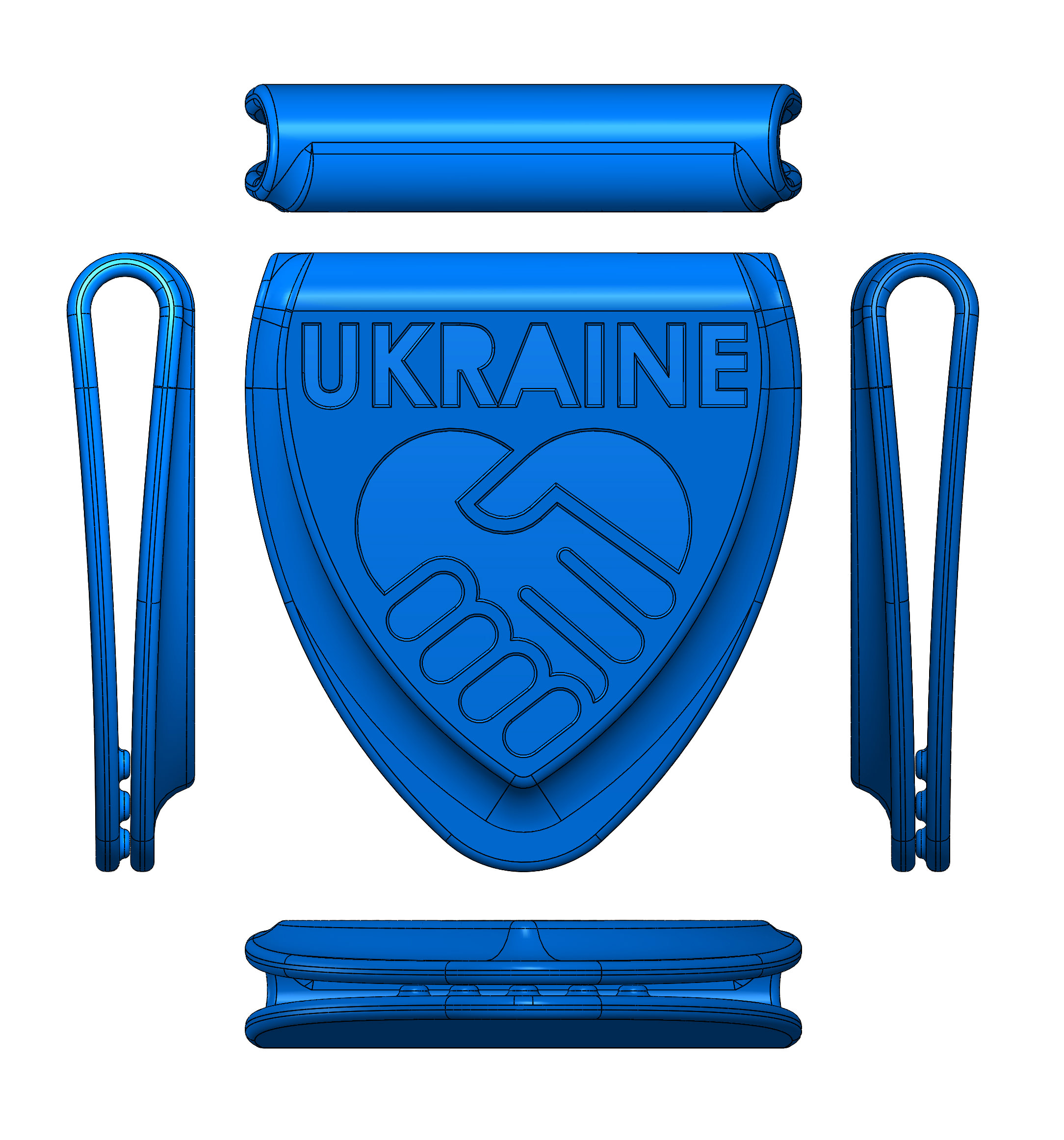 The Ukrainian Shield Free 3D print model_1