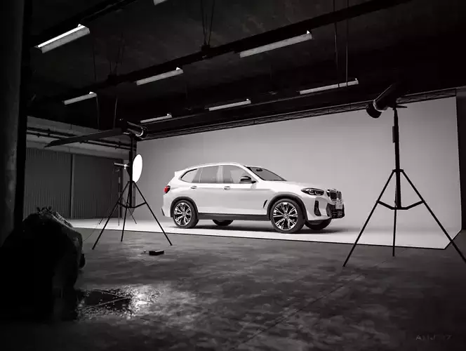 Lighting studio scene for automotive and others 
