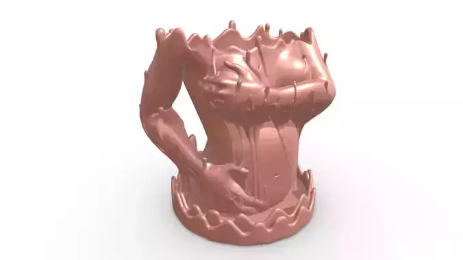 Melted Female Deity Vase  3D model