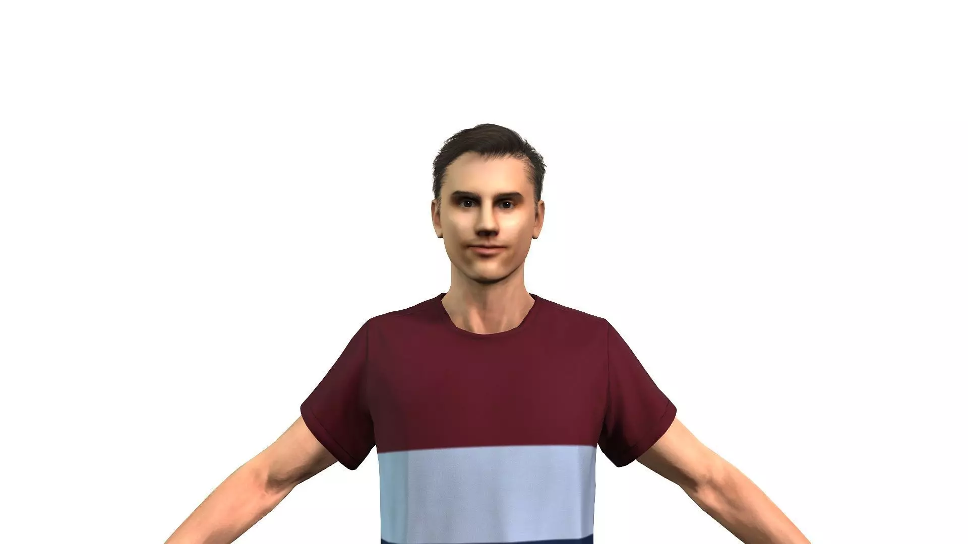 High quality model of a man fully rigged and textured 3D model_0