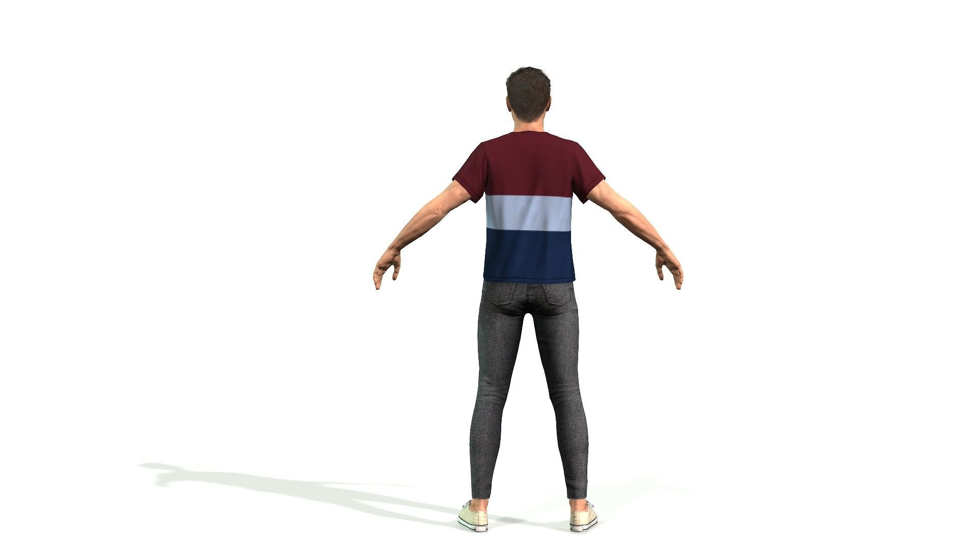High quality model of a man fully rigged and textured 3D model_4