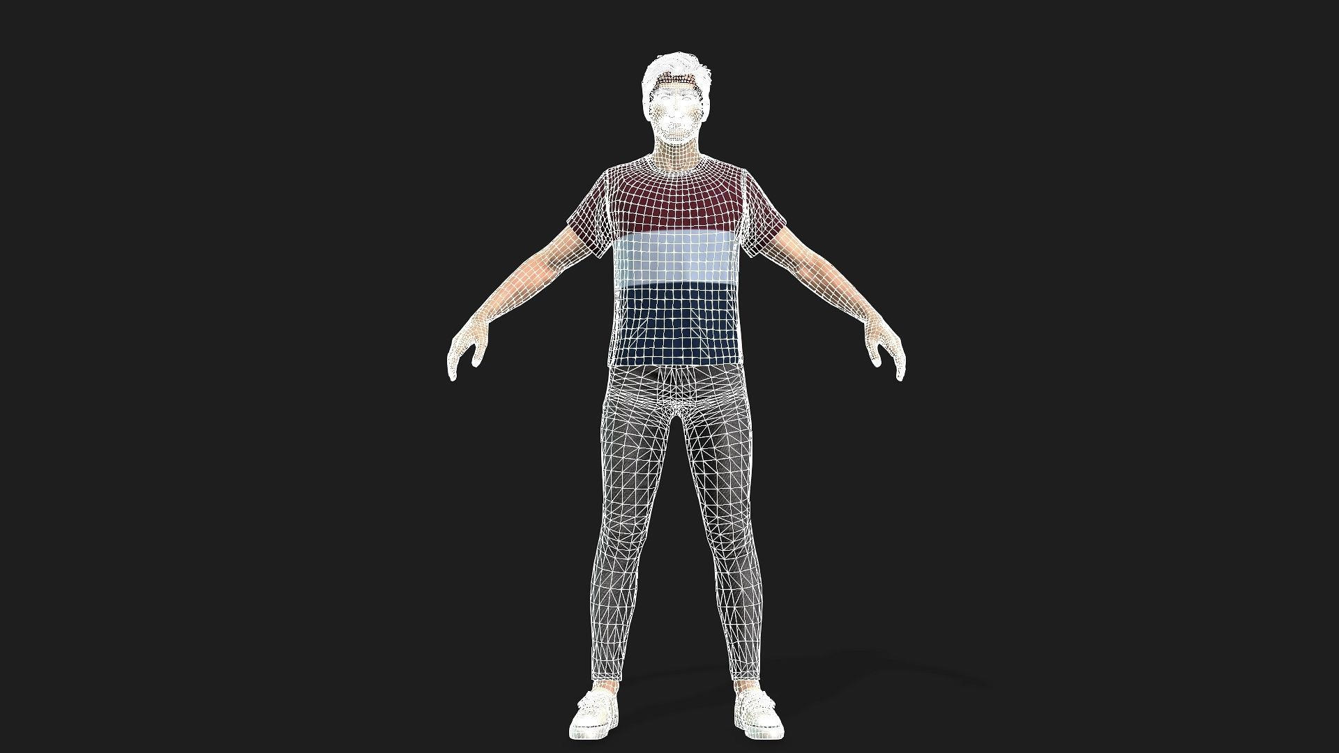 High quality model of a man fully rigged and textured 3D model_6