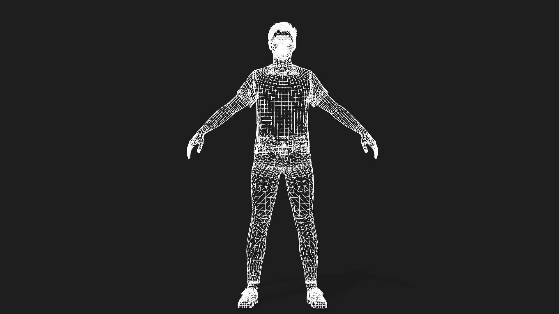 High quality model of a man fully rigged and textured 3D model_5