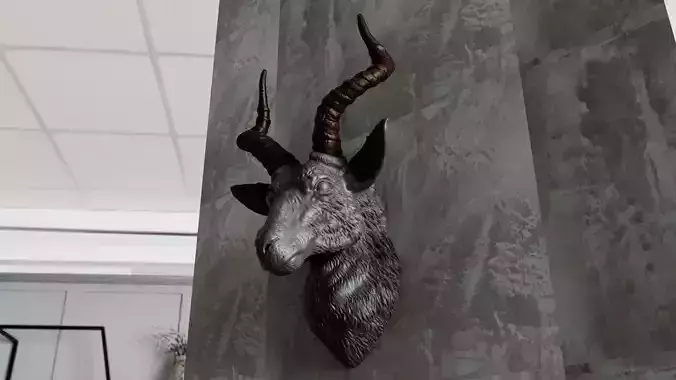 Antelope head wall mount stl