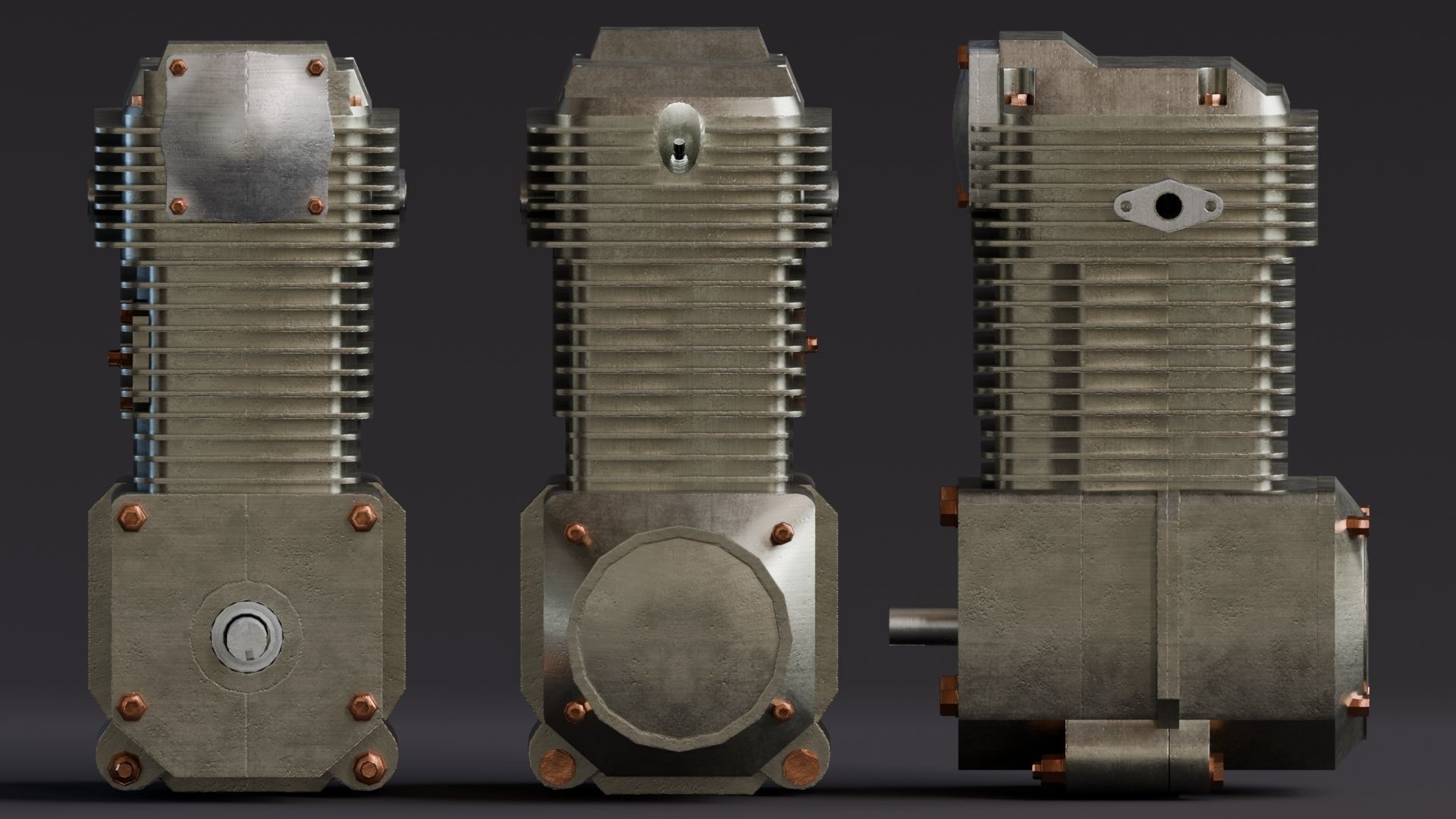 Realistic Engine - Internal Combustion Engine Low-poly 3D model_3