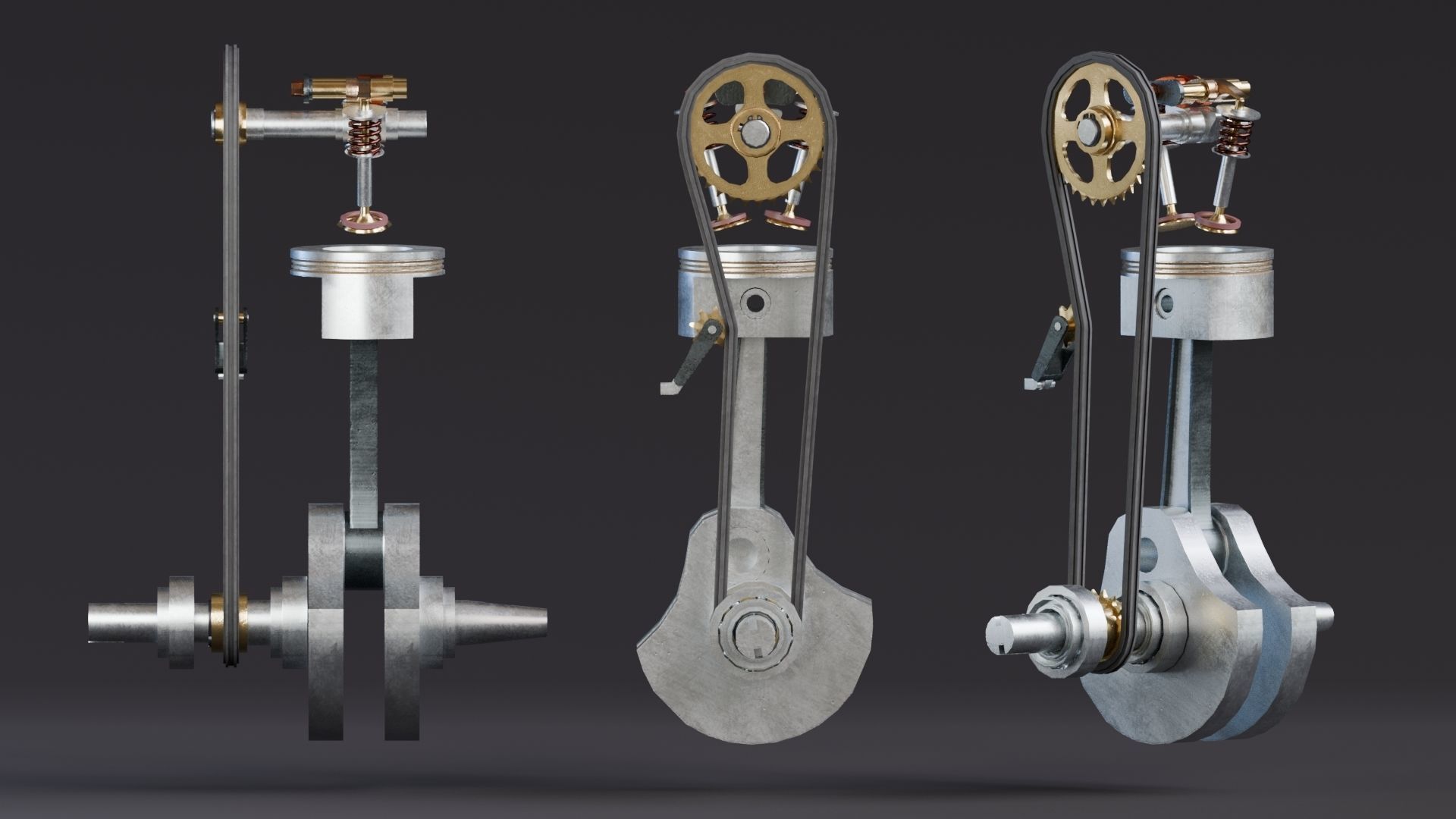 Realistic Engine - Internal Combustion Engine Low-poly 3D model_4