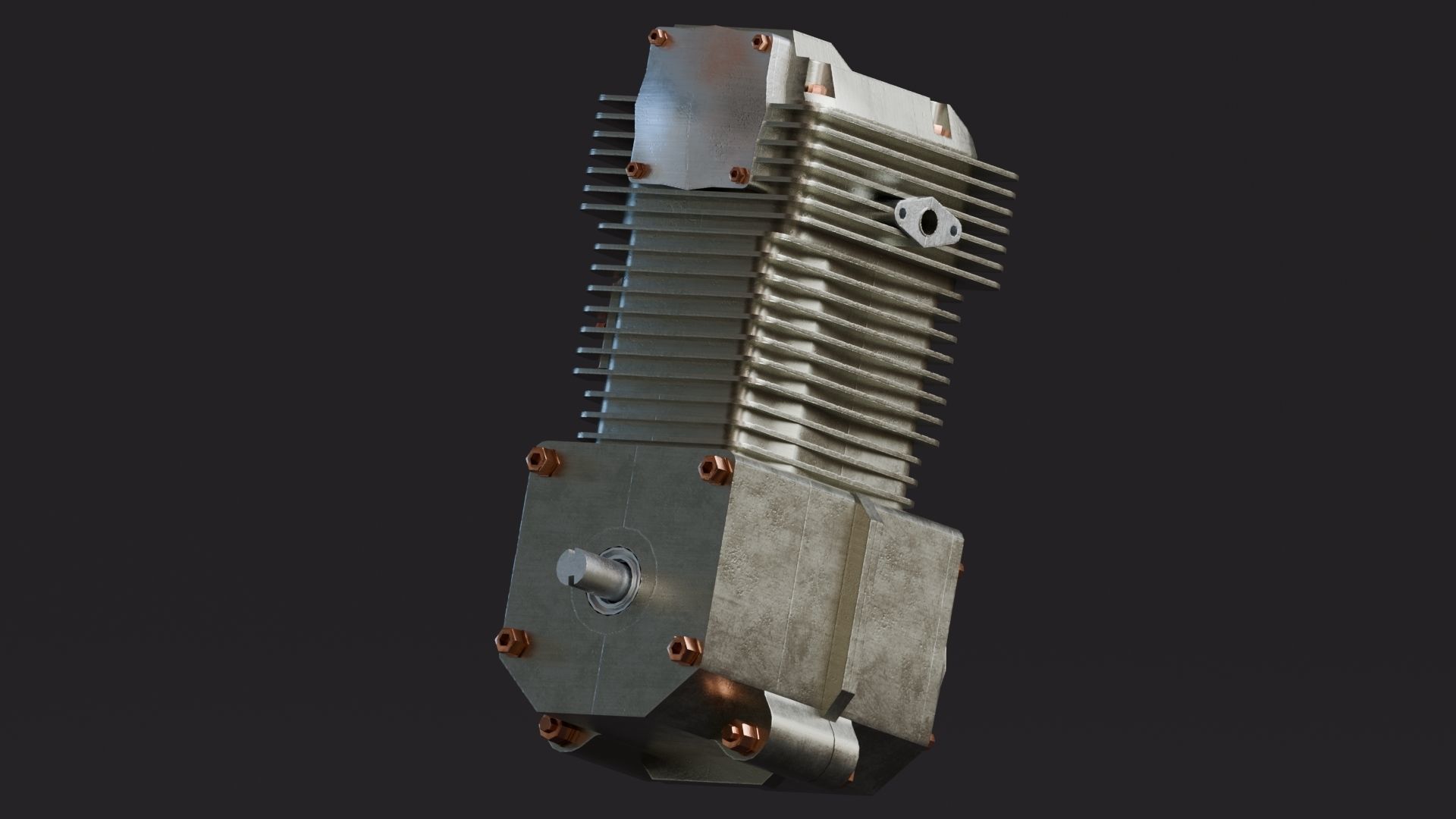 Realistic Engine - Internal Combustion Engine Low-poly 3D model_9