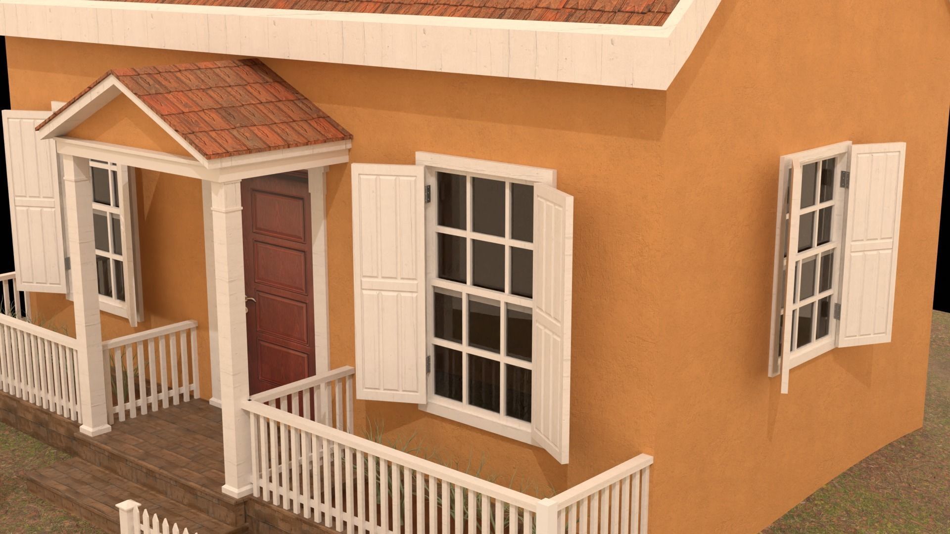 Town House Free low-poly 3D model_3