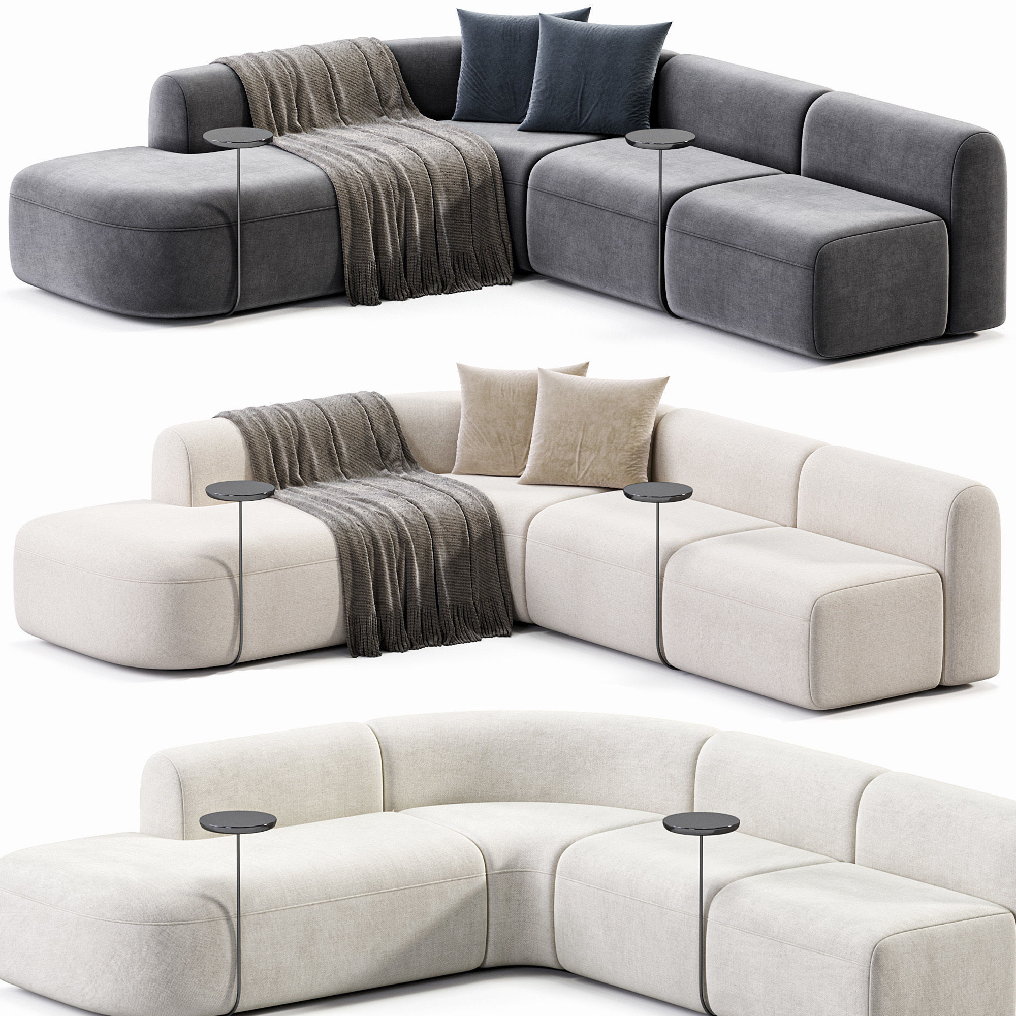 ARTIKO Sectional Modular Sofa By MDD Low-poly 3D model_1