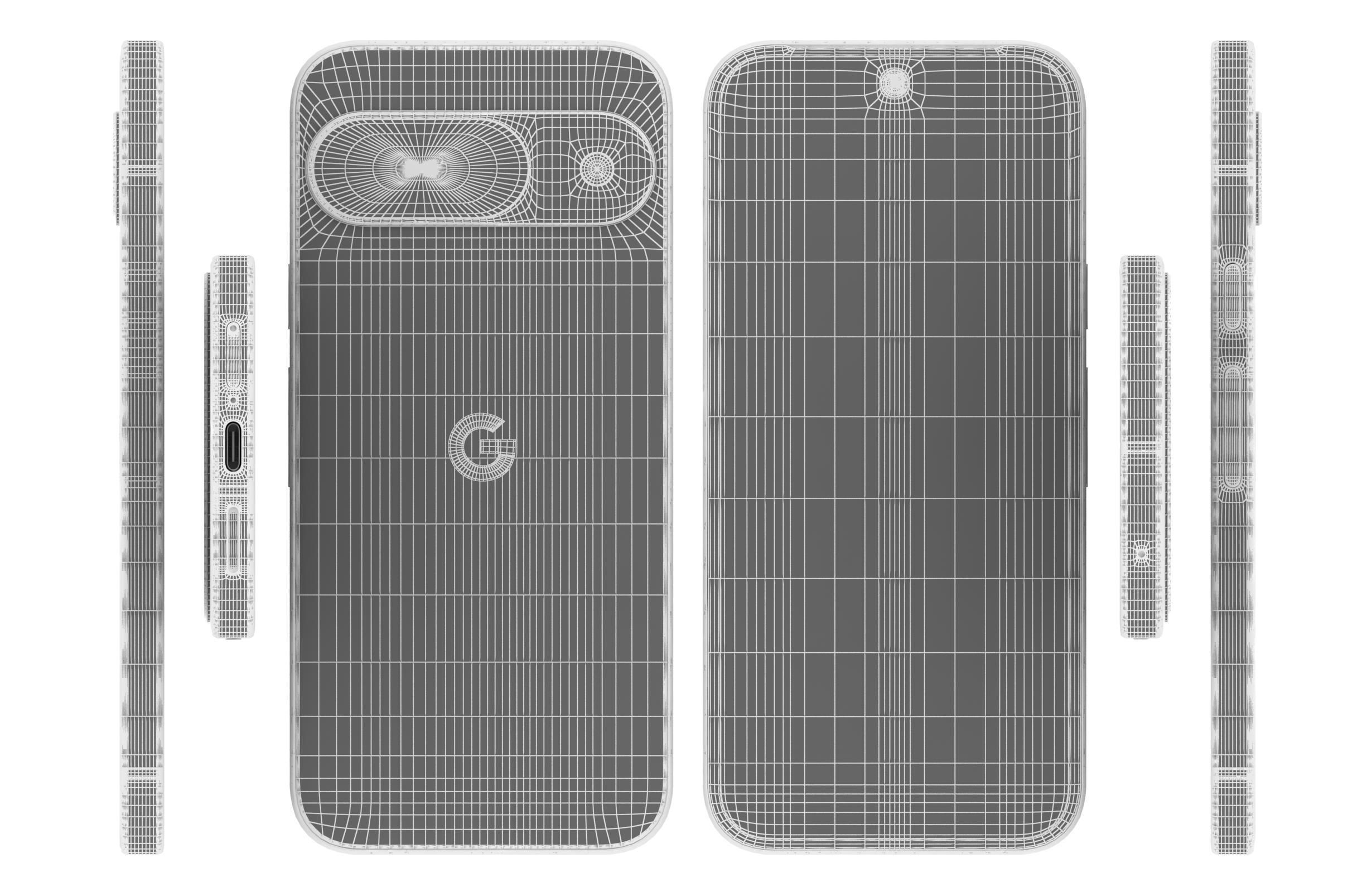 Google Pixel 9 Green 3D model_17