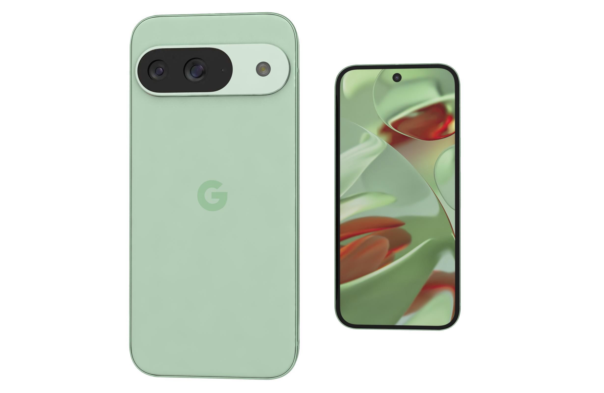 Google Pixel 9 Green 3D model_7