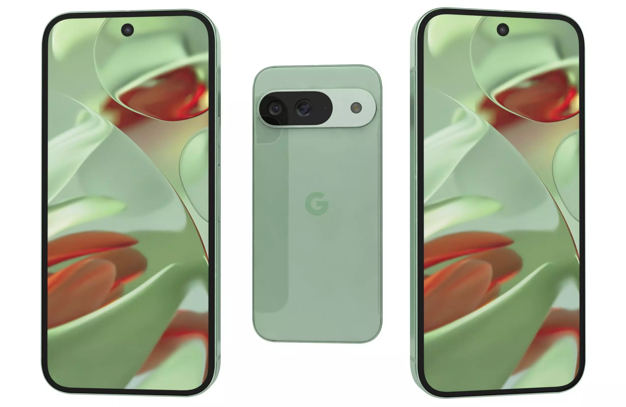 Google Pixel 9 Green 3D model_0