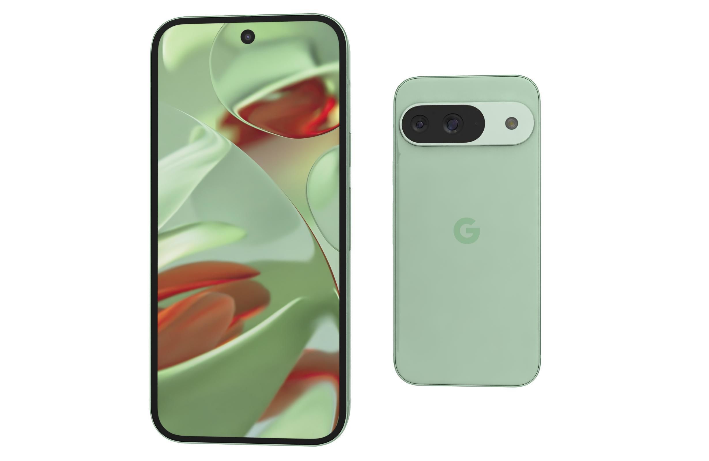 Google Pixel 9 Green 3D model_6