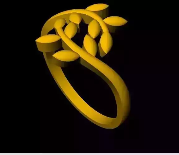 Leaf Ring 3dm file
