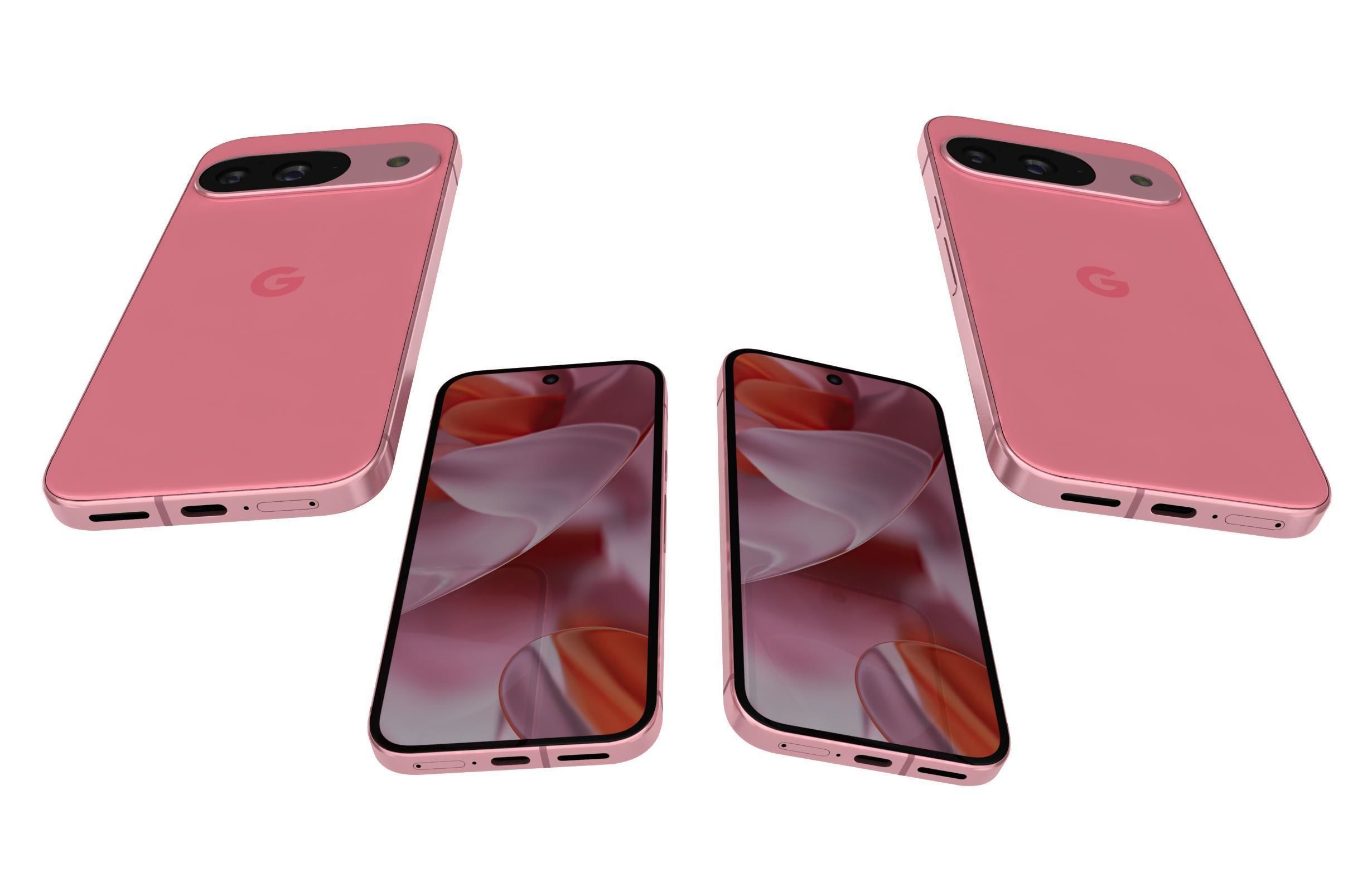 Google Pixel 9 Rose 3D model_5