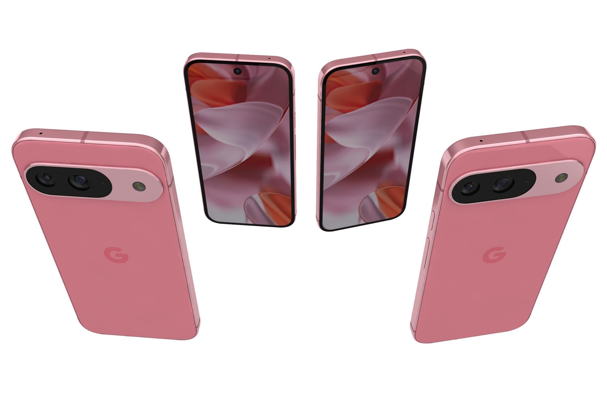 Google Pixel 9 Rose 3D model_4