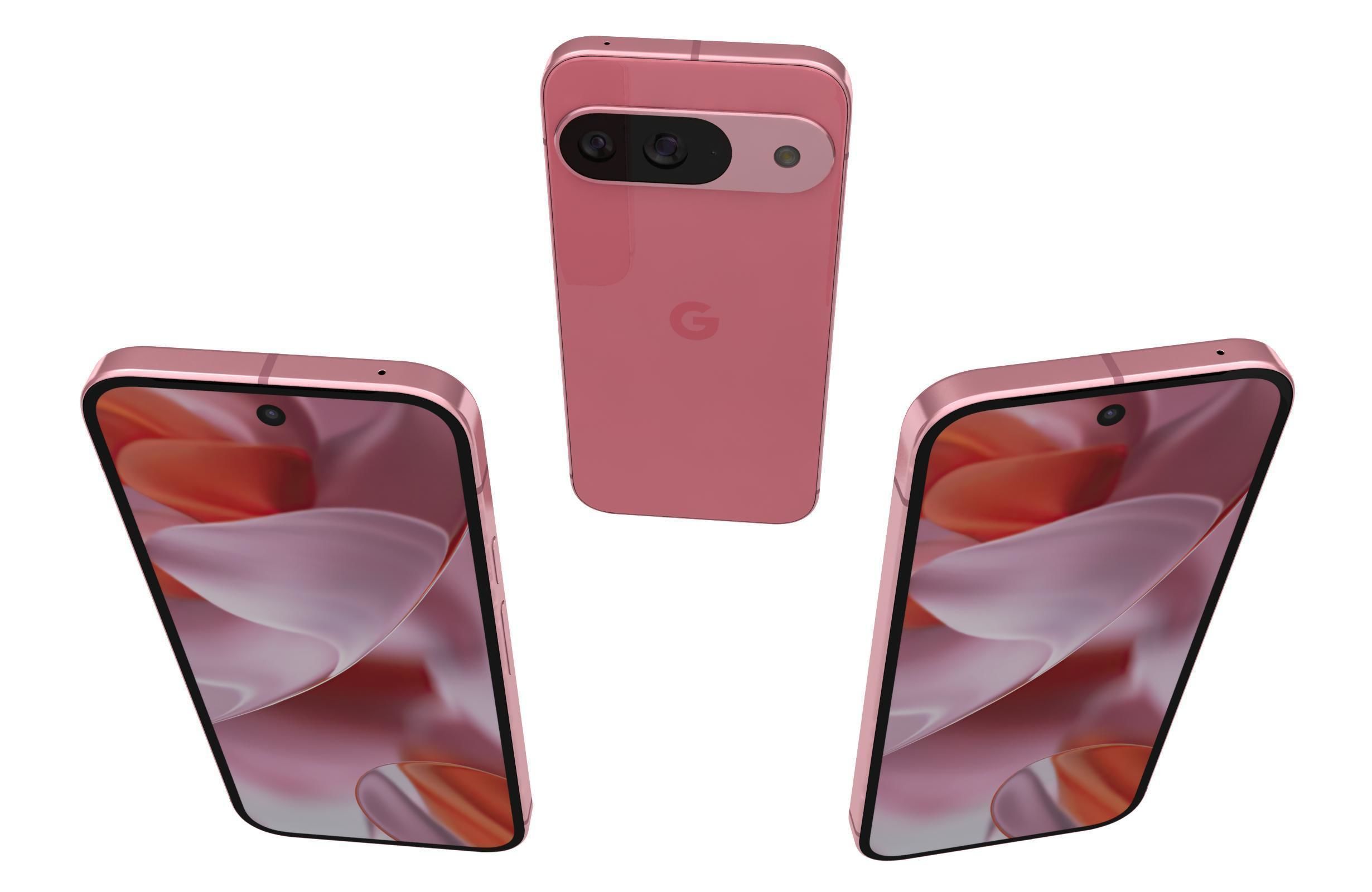 Google Pixel 9 Rose 3D model_1