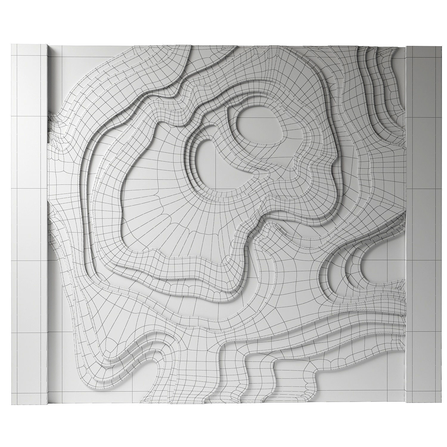 Decorativ panel wave 16 3D model_3