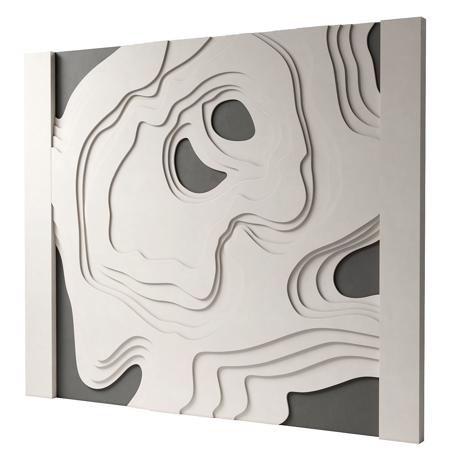 Decorativ panel wave 16 3D model_1