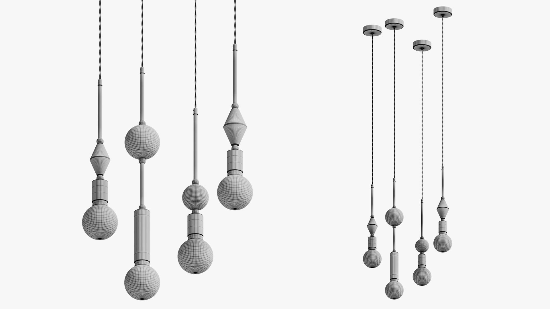 Unique Pendant Lamp Scandinavian Lamp Modern 3D model_6