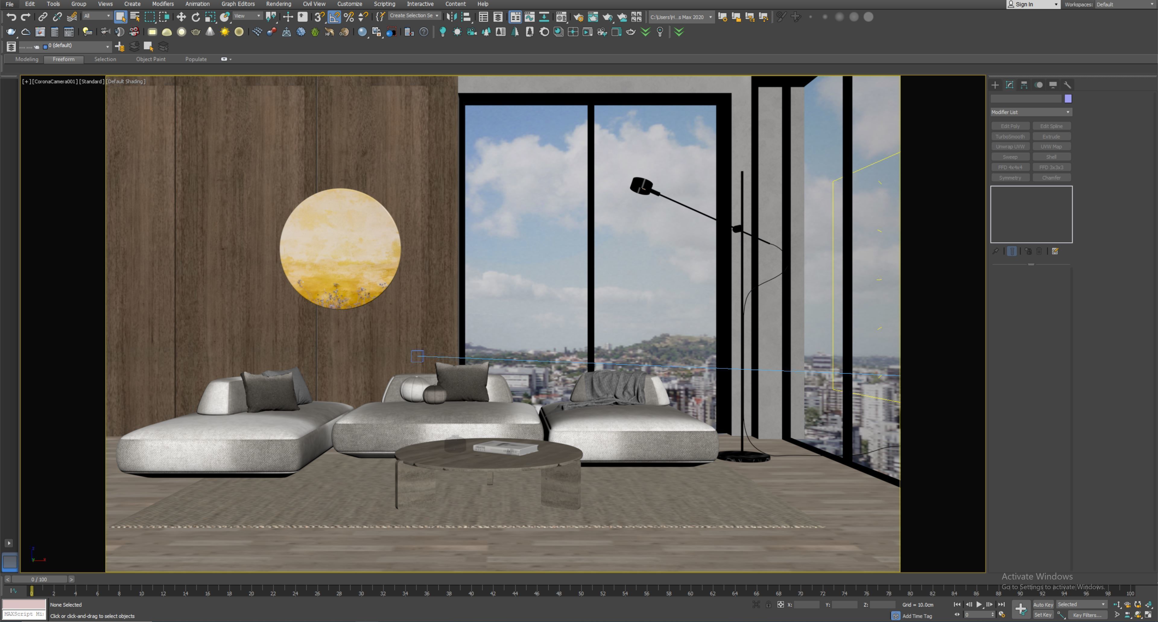 interior living room simple scene 40 3D model_5