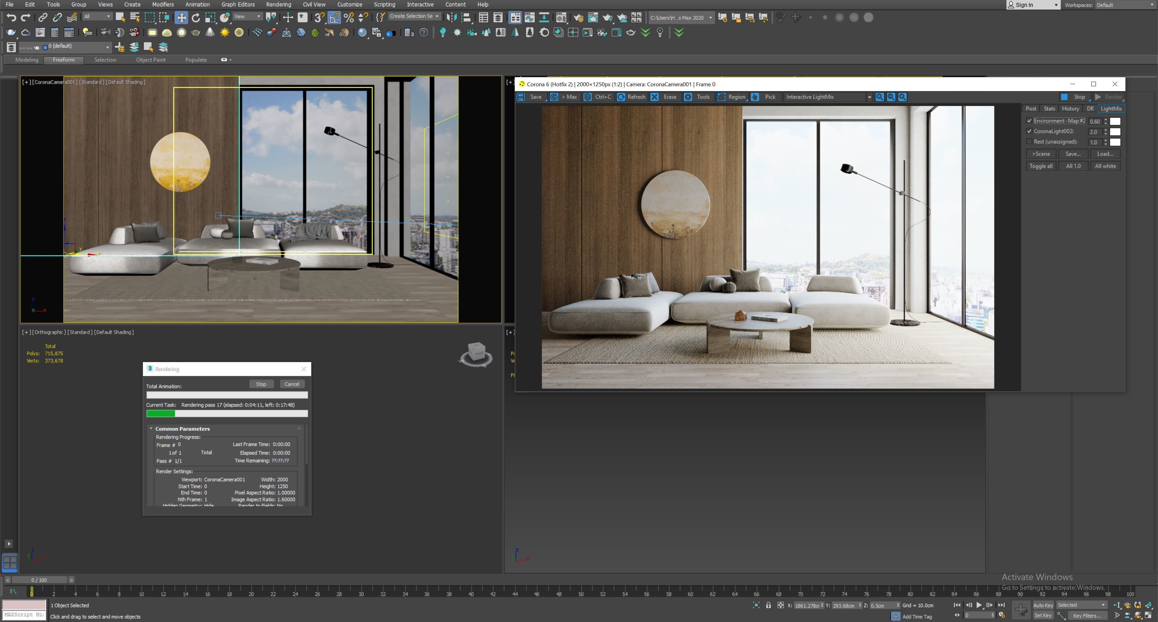 interior living room simple scene 40 3D model_2