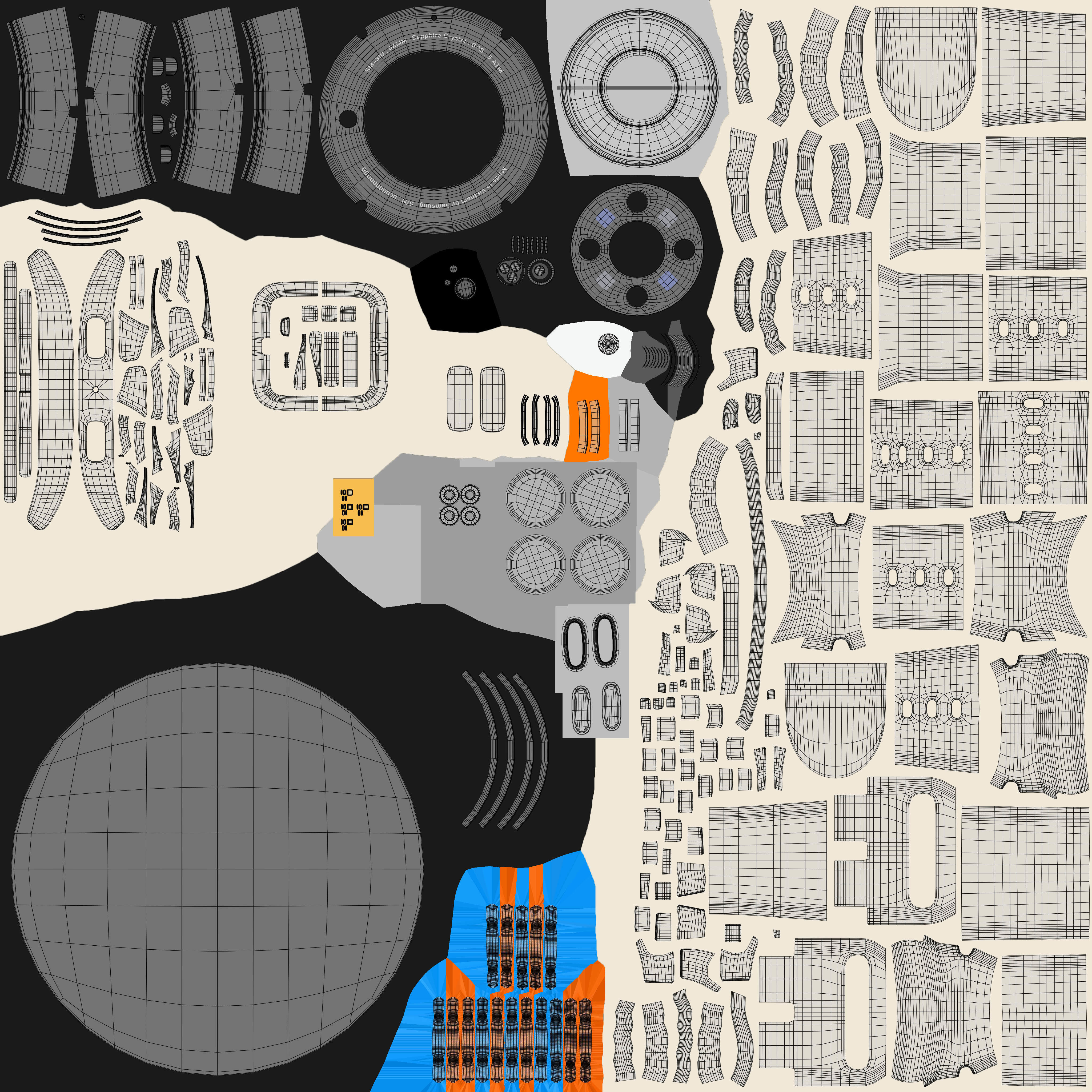 Samsung Galaxy Watch 7 Cream 3D model_7