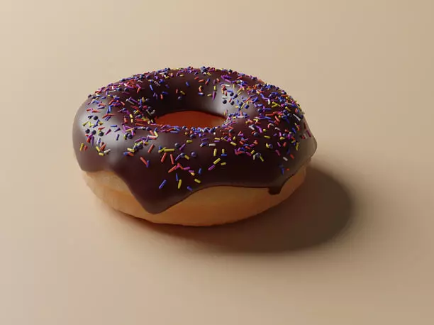 donut chocolate 3D print model