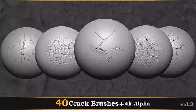 Crack Brushes-Alpha-vol-02 Texture