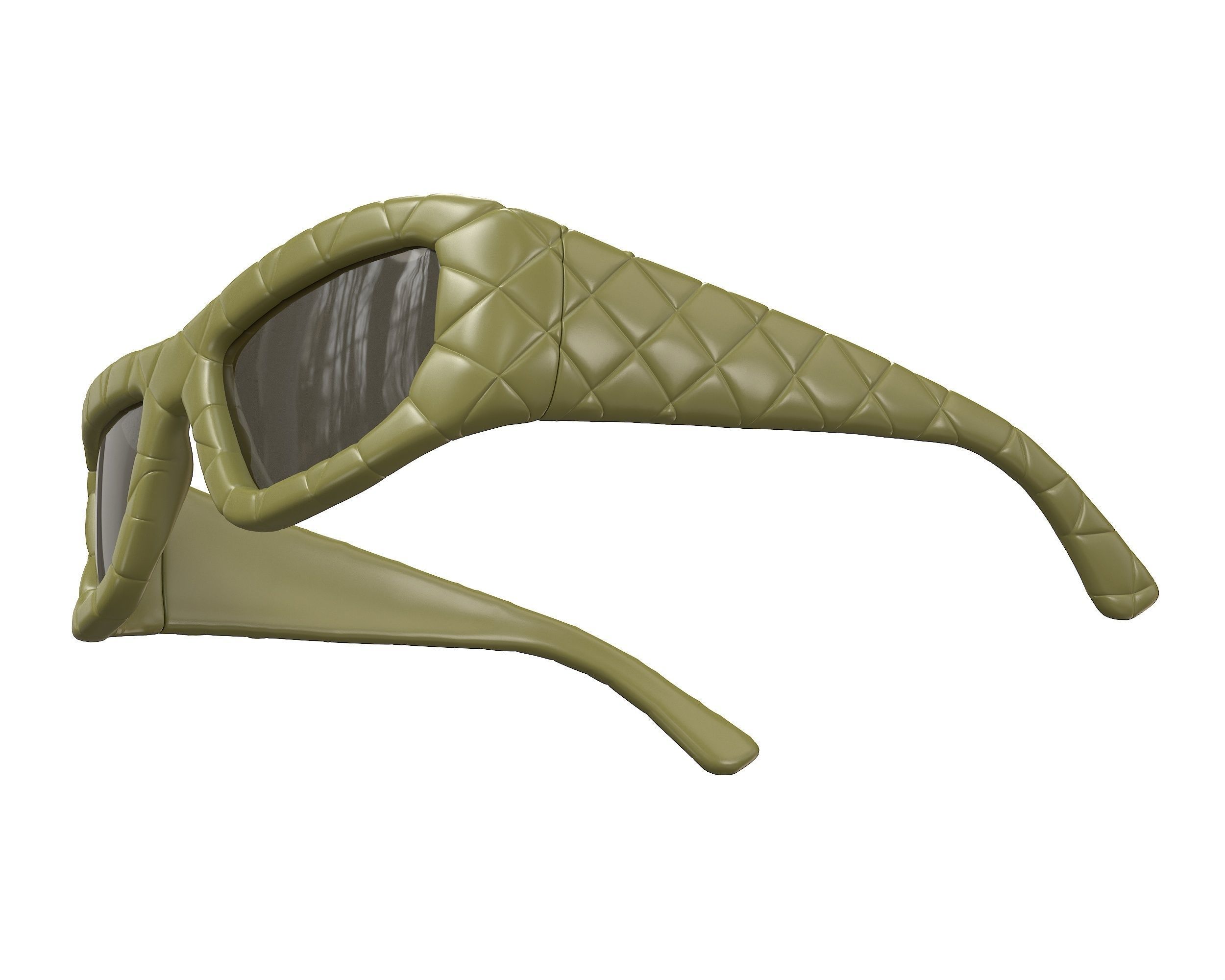 Bottega Veneta Intrecciato Rectangular Sunglasses Low-poly 3D model_8