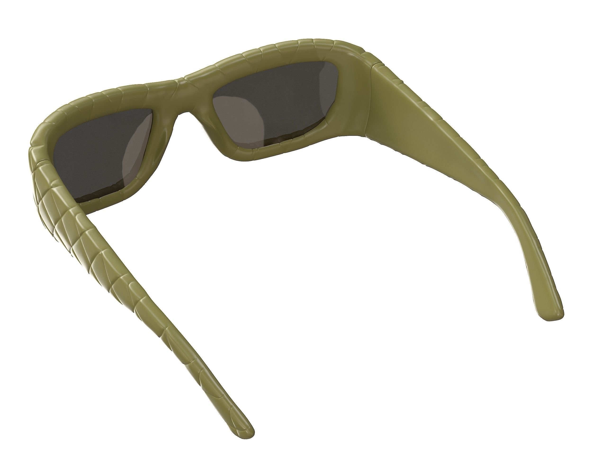 Bottega Veneta Intrecciato Rectangular Sunglasses Low-poly 3D model_9