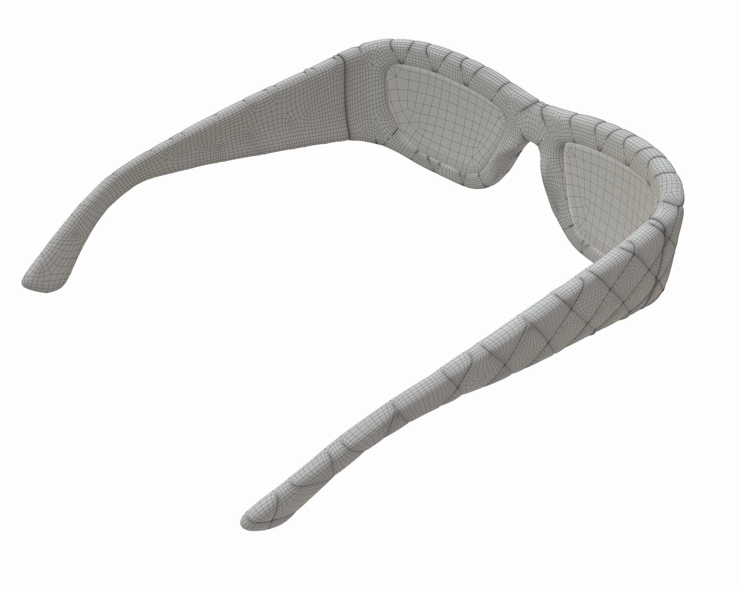 Bottega Veneta Intrecciato Rectangular Sunglasses Low-poly 3D model_12