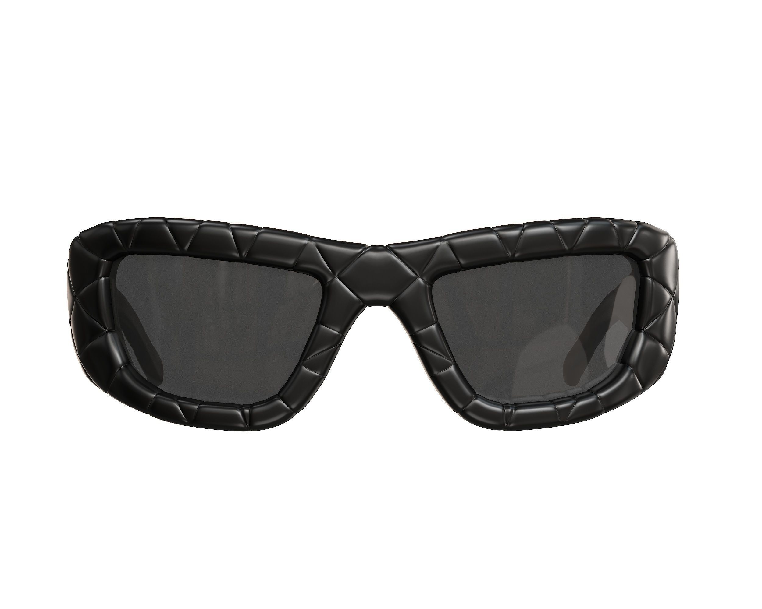 Bottega Veneta Intrecciato Rectangular Sunglasses Low-poly 3D model_3