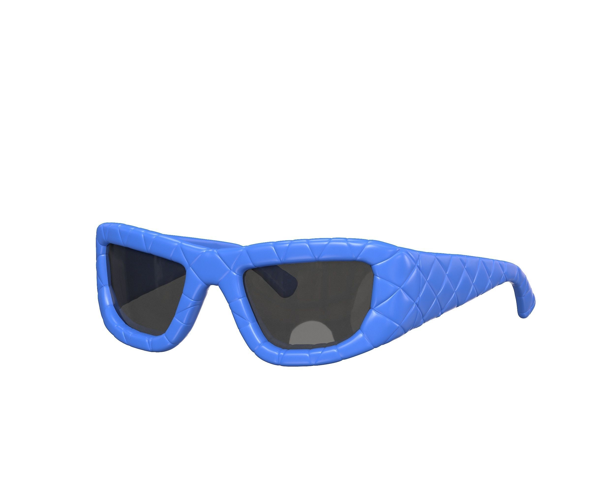 Bottega Veneta Intrecciato Rectangular Sunglasses Low-poly 3D model_5