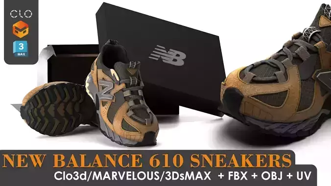 NEW BALANCE 610 sneakers 3d model