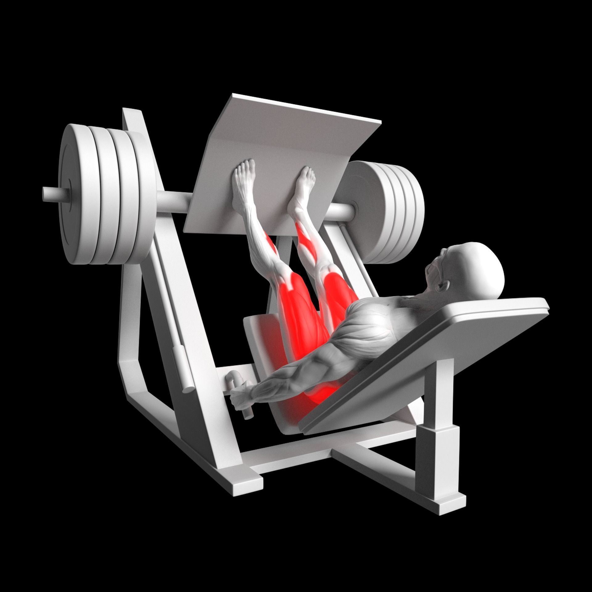 Gym Exercise Animations Pack 3D model_45