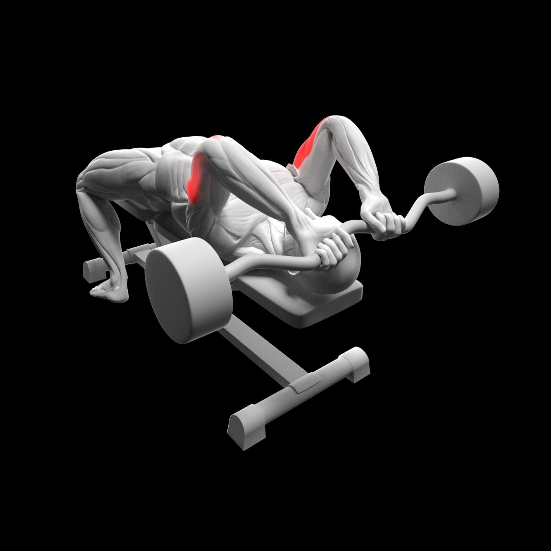 Gym Exercise Animations Pack 3D model_38