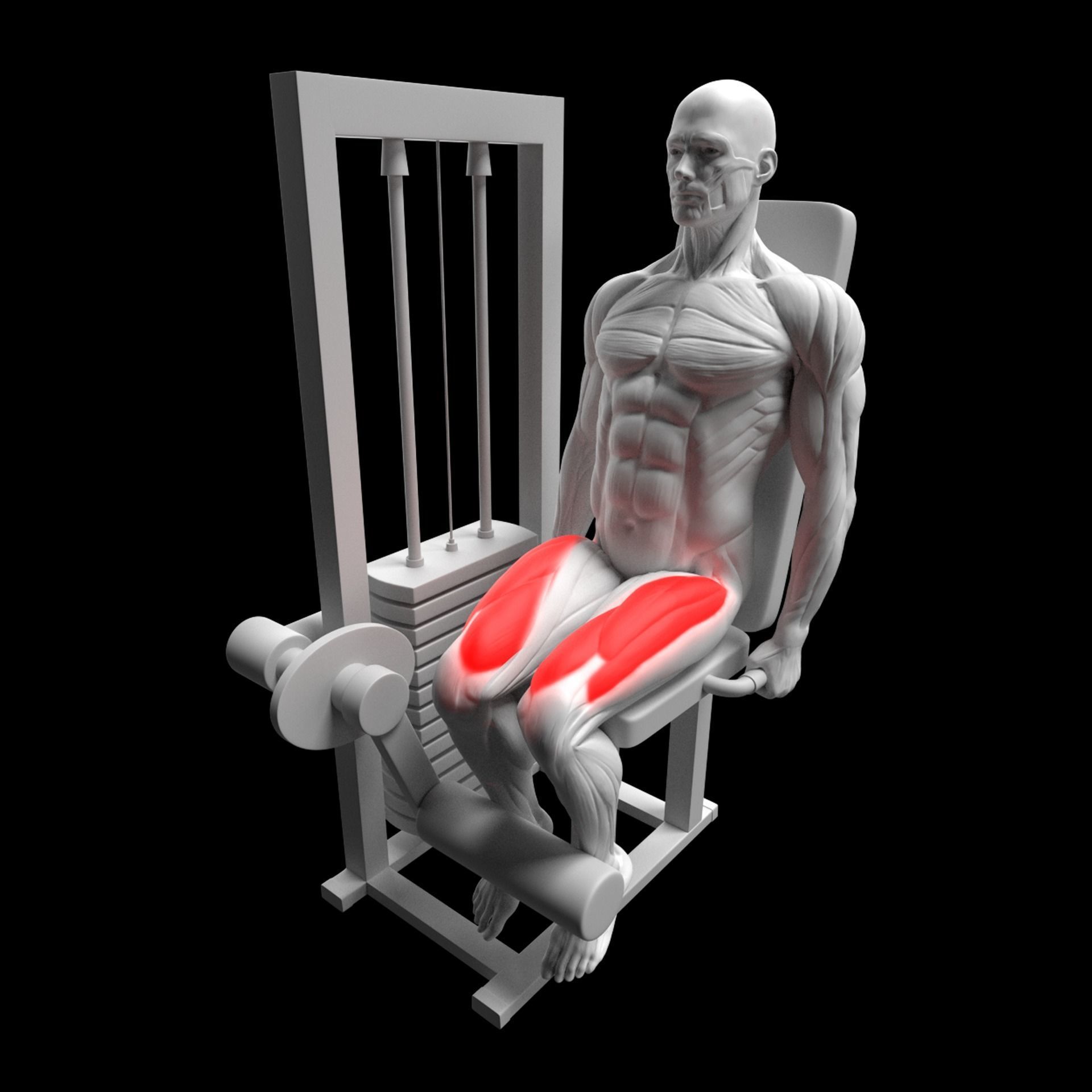 Gym Exercise Animations Pack 3D model_40