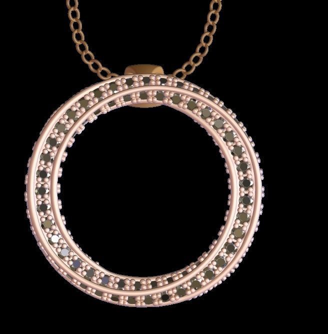 Spiral Mobius Diamond Pendant 3D print model_16