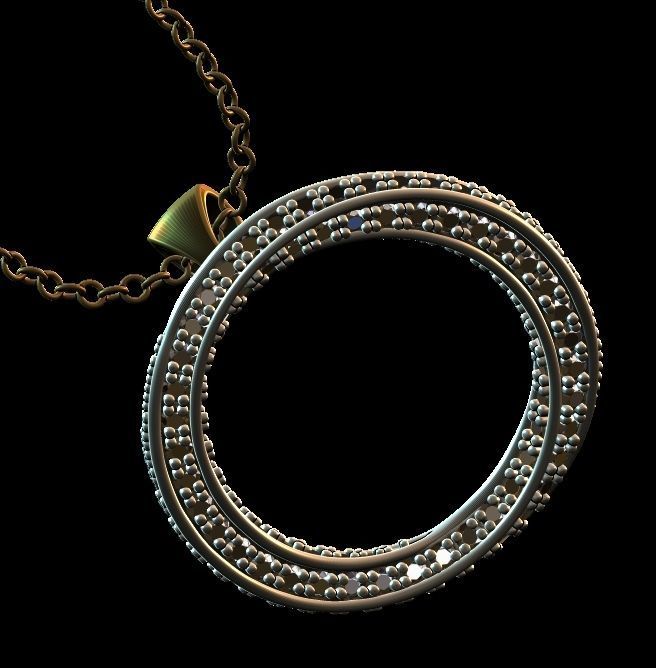 Spiral Mobius Diamond Pendant 3D print model_18