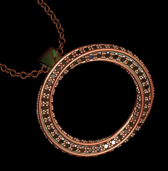 Spiral Mobius Diamond Pendant 3D print model_7
