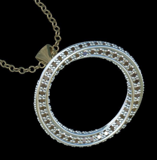Spiral Mobius Diamond Pendant 3D print model_13