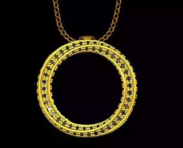 Spiral Mobius Diamond Pendant