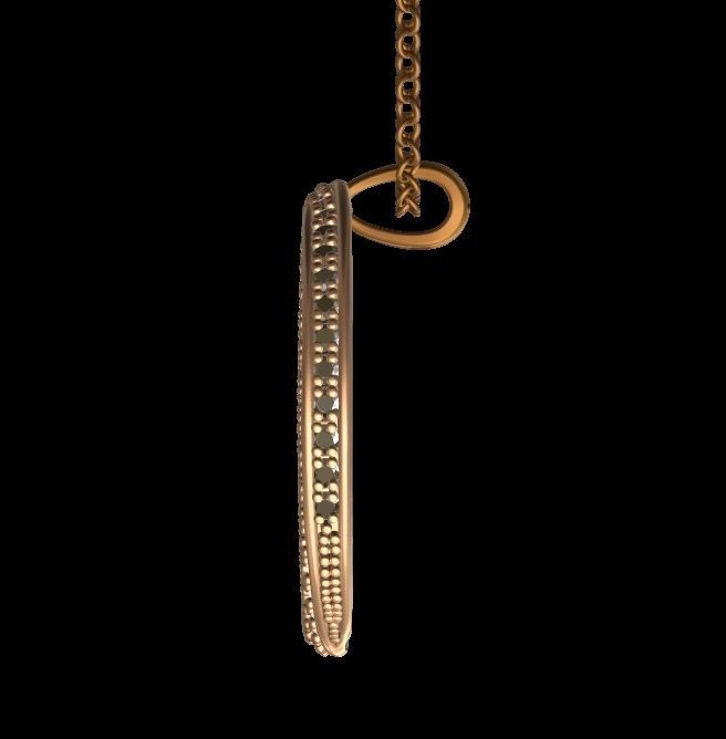 Spiral Mobius Diamond Pendant 3D print model_23