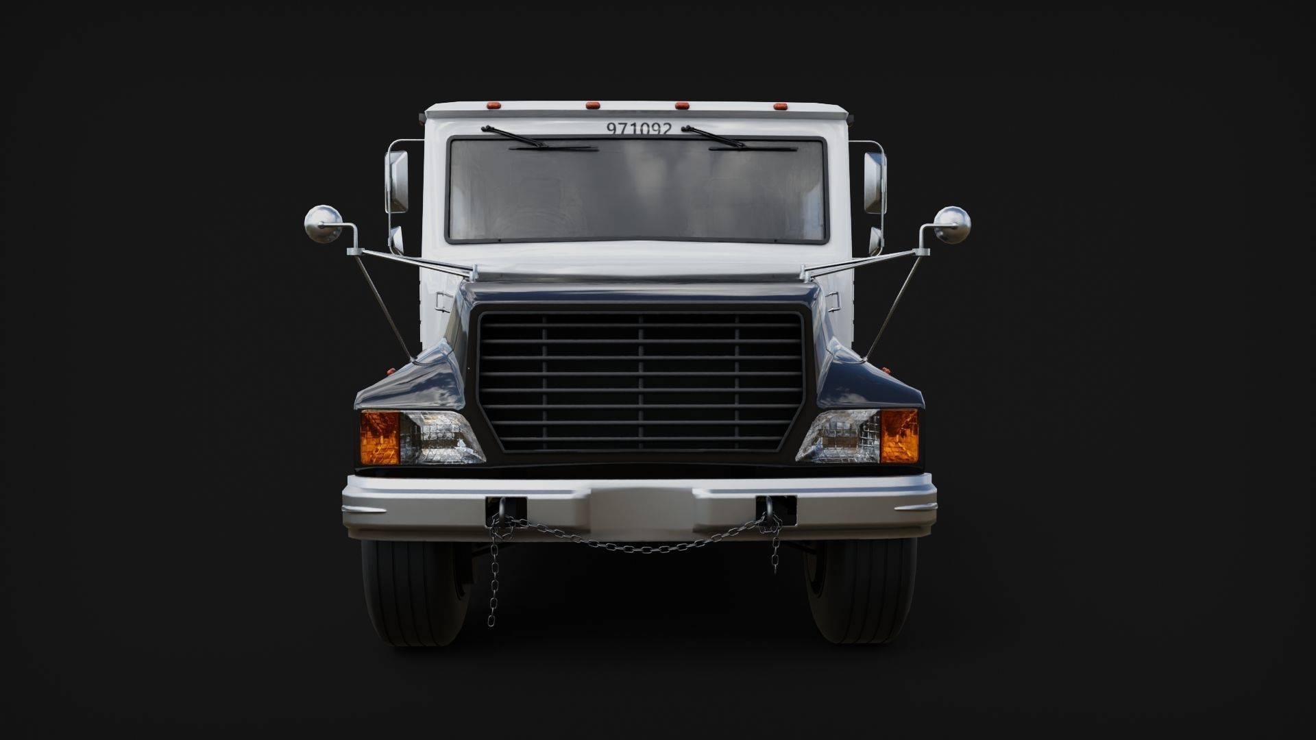 Bank Security Armoured Van Low-poly 3D model_3